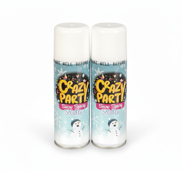 Crazy Party Artificial Snow Spray - 510g Decorative White Snow - 2 Pack