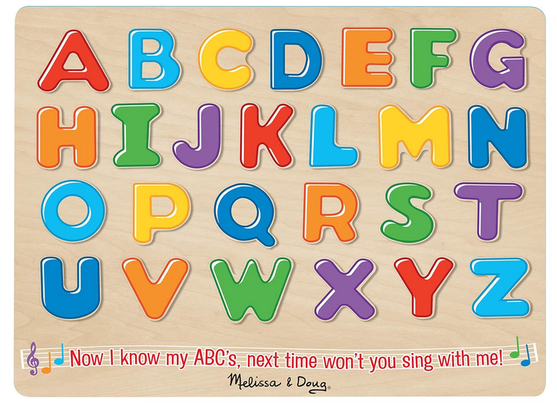 Melissa &amp; Doug Alphabet Wooden Sound Puzzle (26 Piece)