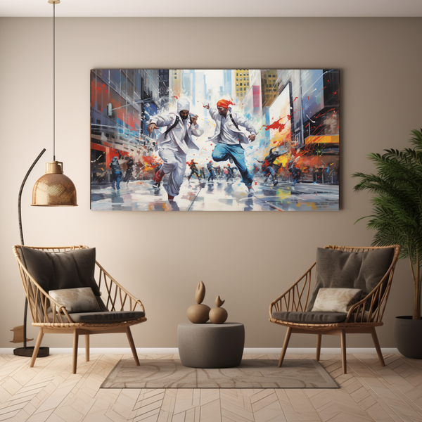 Canvas Wall Art - City Graffiti Rhythm - BK0197