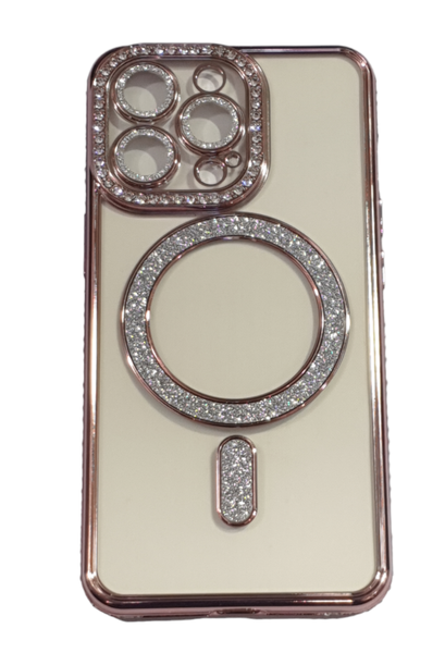 Clear Megasafe Cover Diamond Compatible With Iphone 14Pro With Camera Leans