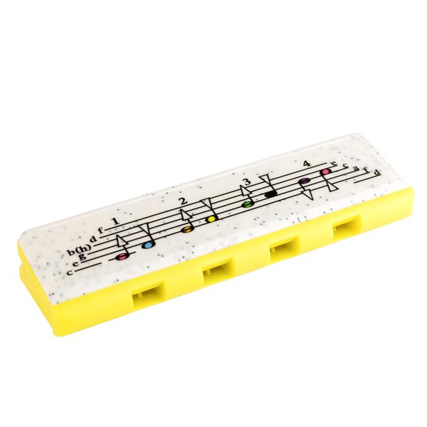 Hohner Speedy Harmonica in Yellow and White