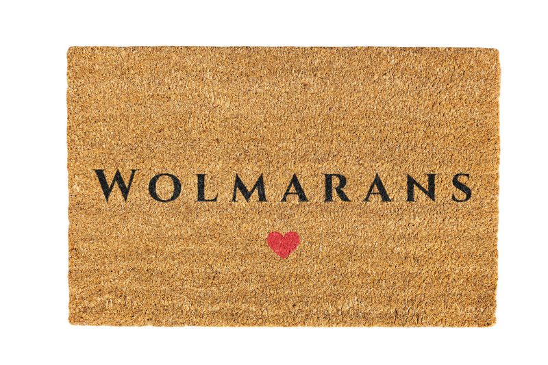 Wolmarans Coir Doormat - Family Name Design Handcrafted Welcome Mat