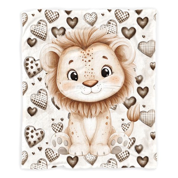 Adorable Lion Baby Fleece Blanket