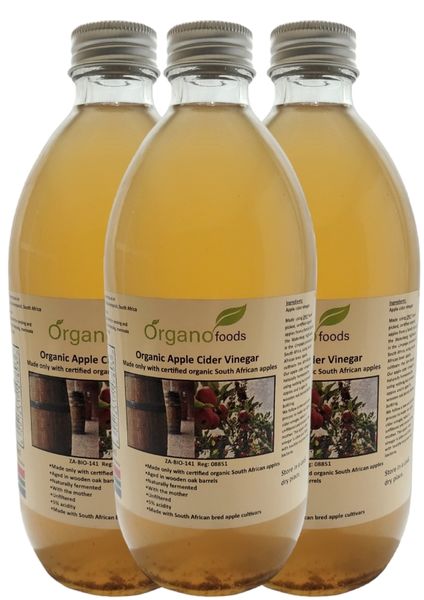 Organic Apple Cider Vinegar 3 x 500ml Bulk Pack