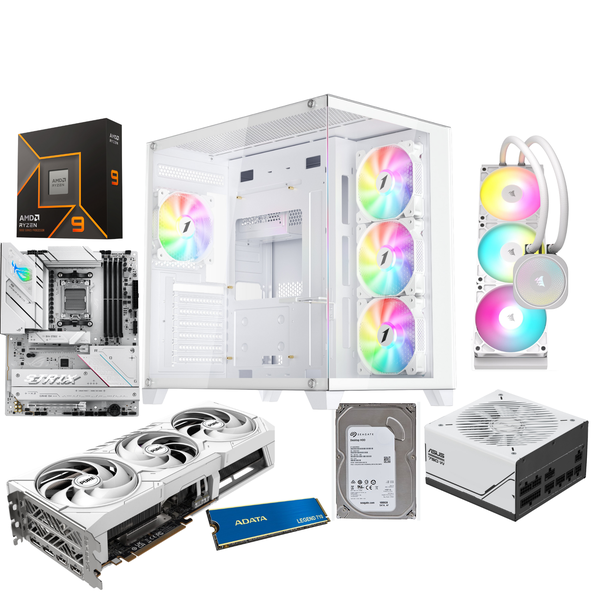 CustomBeast White Showcase Beast - Premium All-White 4K Gaming ROG!