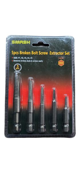Smash 5 Piece Bolt Screw Extractor Set
