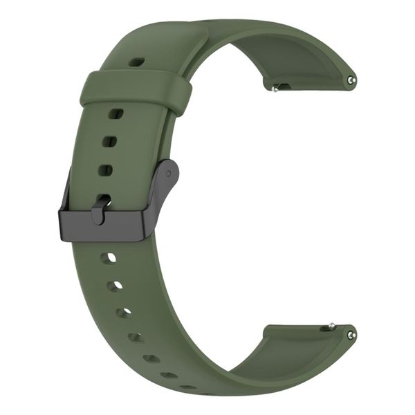 22mm Universal Silicone Black Buckle Band compatible with Huawei Watch 4