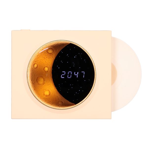 Retro BT Speaker, Alarm Clock, Yellow