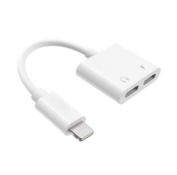 Lightning to 2 x Lightning Digital Adapter (Audio + Charging) - White BV11