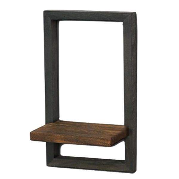 Decor Wall Mounted Wooden Floating Storage Display Rack - 38.5cm