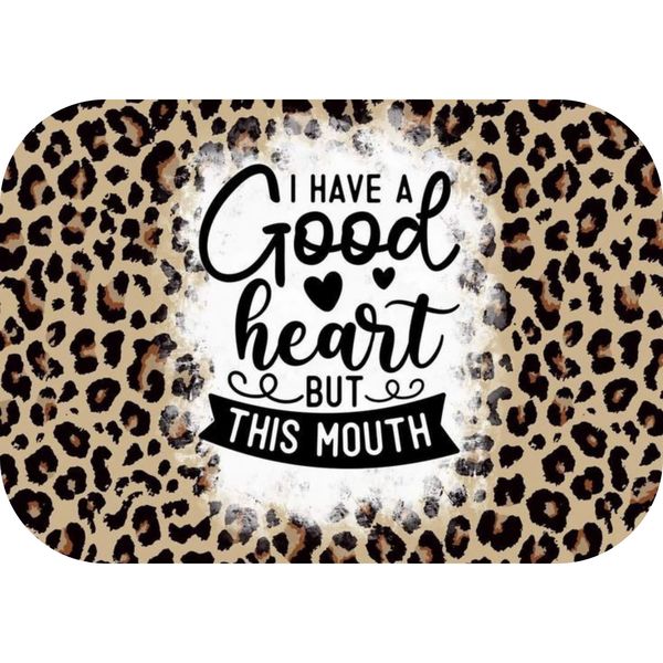 Good Heart But Not Mouth Animal Print Printed Mouse Pad