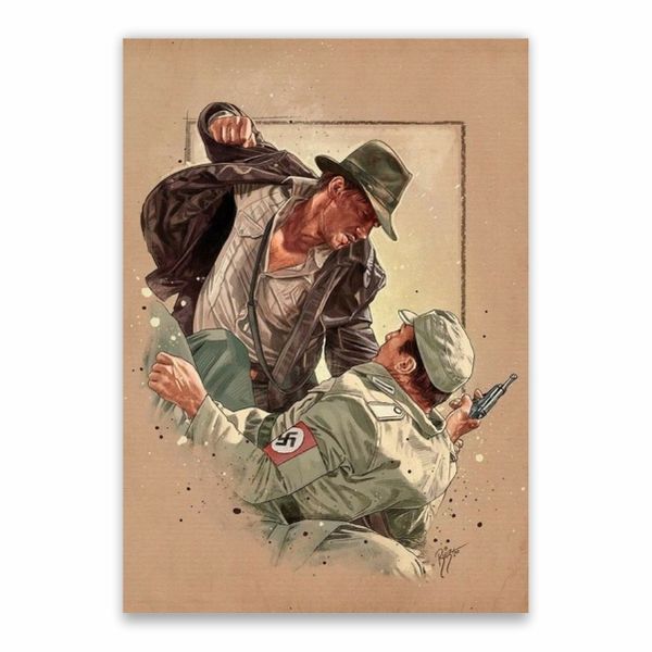 Indiana Jones Fight Poster - A1