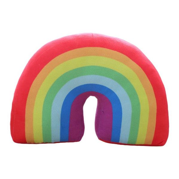 Home Decor Rainbow Pride Neck and Head Throw Cushion (35 cm)