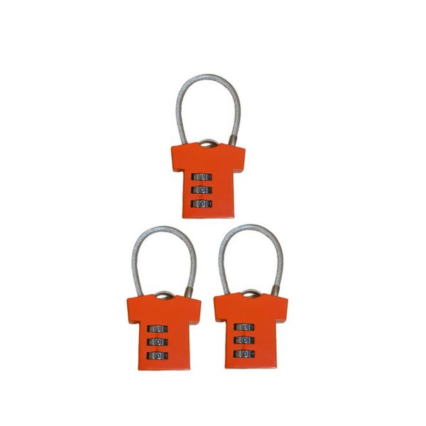 Coded Travel Cable Lock - 3 Pack