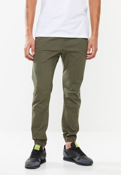 Men's Cotton On Drake Cuffed pant - Washed Olive