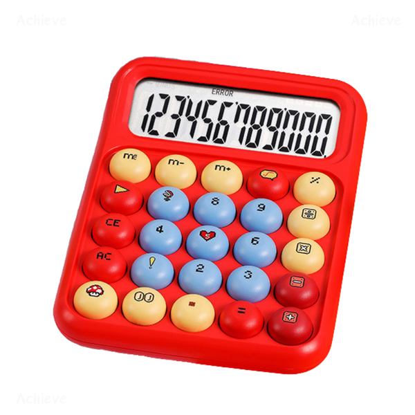 12-Digit, Colorful Silent Button/Red image