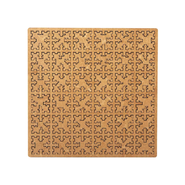 Mini Wooden Geometric Brain Teaser Puzzle - Square
