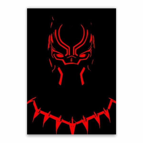 Red Black Panther Poster - A1