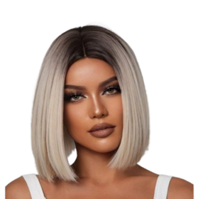 Blonde Bob Wig with Medium Part and Dark Root | Shop Today. Get it ...