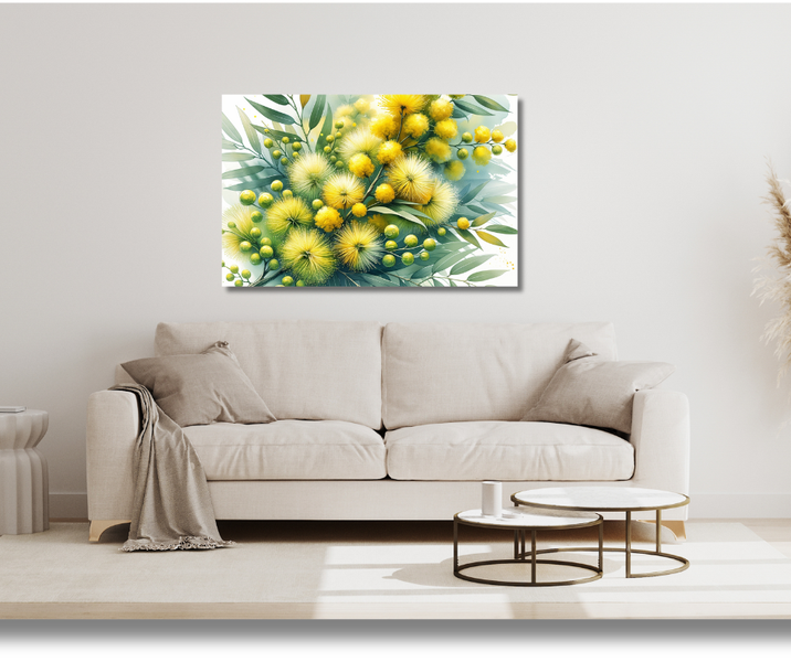 Canvas Wall Art Home Decor - Yellow Blom