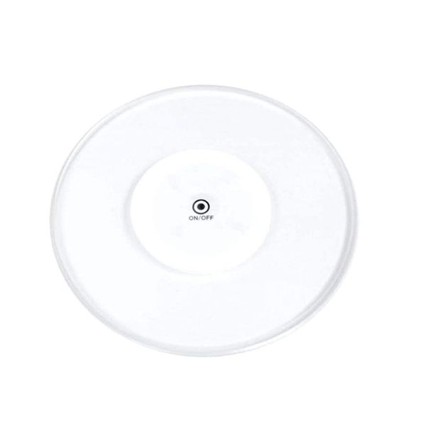 Acrylic Ultra-thin Round Shape Luminous Coaster Cup Mat - Multicoloured