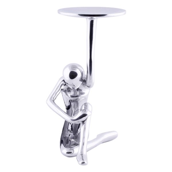 Opulent Aluminium Lady Candle Holder - 52cm