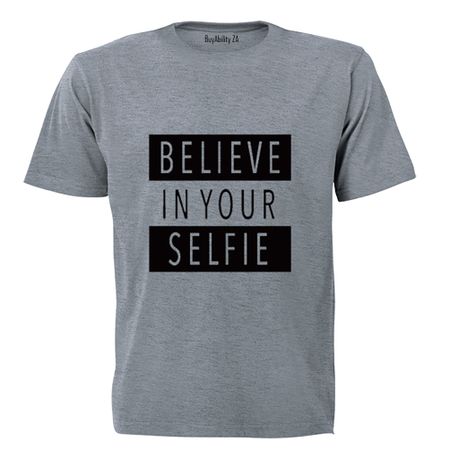 Believe in your Selfie! - Kids T-Shirt - Grey