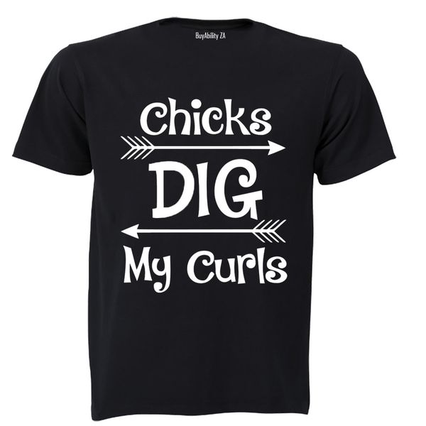 Chicks Dig My Curls - Kids T-Shirt - White