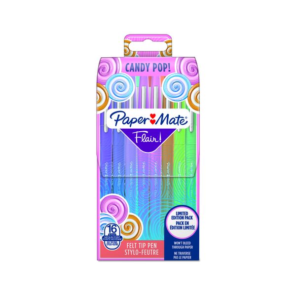 PAPER MATE Flair Candy Pop Medium 0.7mm 16 Assorted Markers
