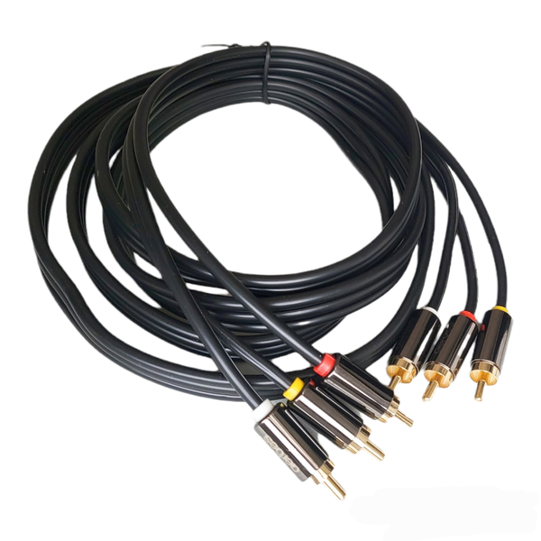 Aerbes AB-S051 1.8M 3RCA Male To 3RCA Male Cable