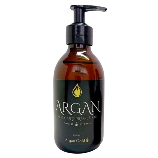 Pure Argan Oil - 100% Pure Unrefined, Cold Pressed for All Skin Types 200ml