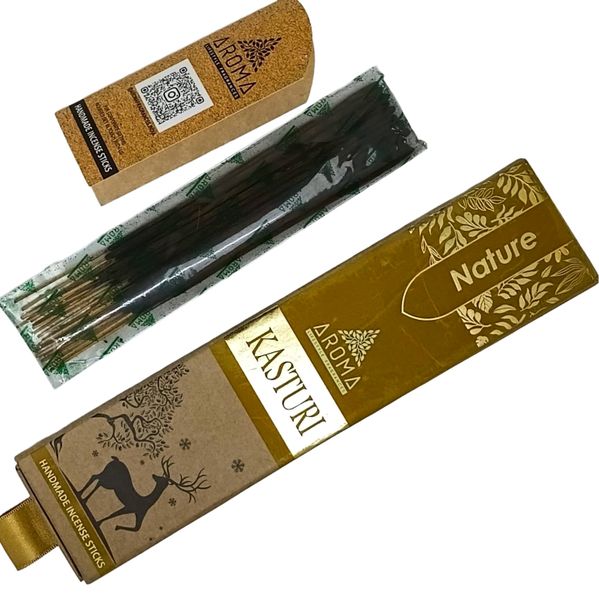 Aroma Kasturi (Musk) Incense -25 Sticks- Handmade with Natural Ingredients
