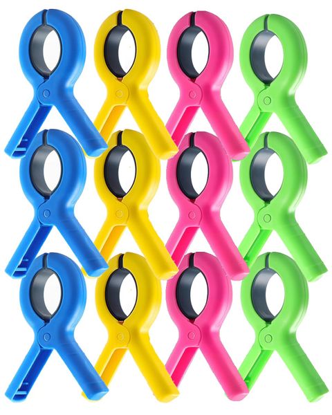 12Piece 3.7Inch Clothes Pins - Windproof For Beach Chairs/Cruise