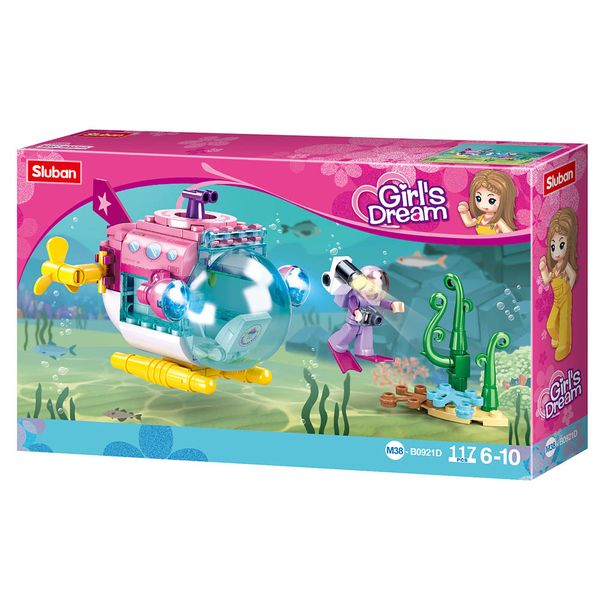 Sluban Building Set: Girls Dream Submarine - 117 Pieces