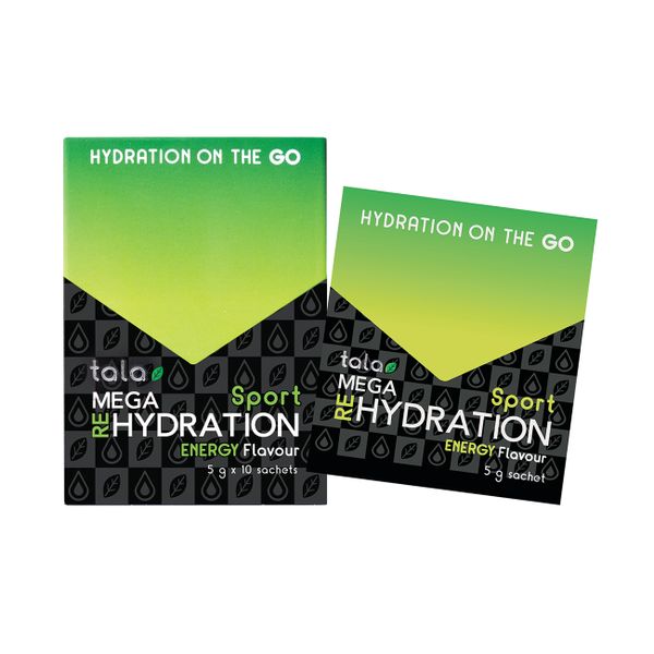 Tala Mega Rehydration Sport Energy flavour 10 x 5g Sachets