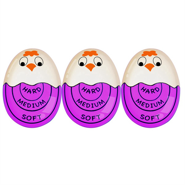 Egg Timer for Boiling Eggs Soft Hard Boiled Egg Timer(Purple-3 Packs)