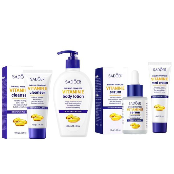 SADOER Vitamin E Evening Primrose Hydration Skincare Set - Glow Care Kit