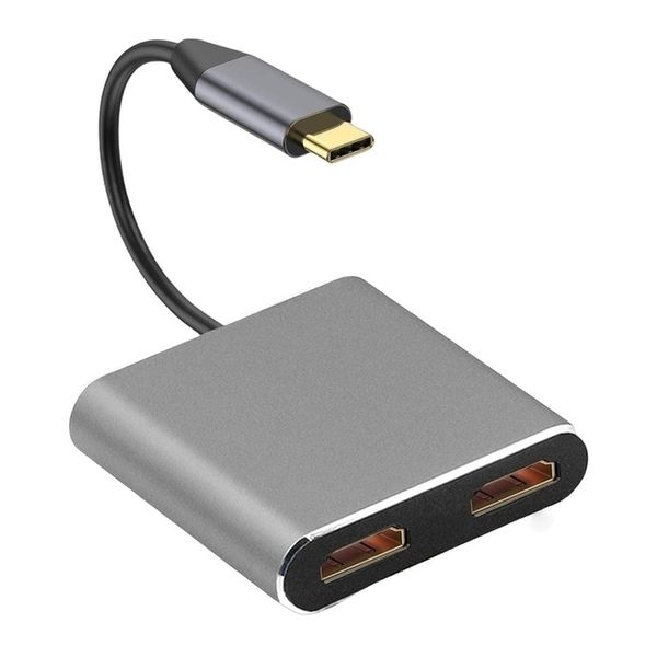 4K USB-C Hub with Dual HDMI, PD Charging Compatible with MacBook
