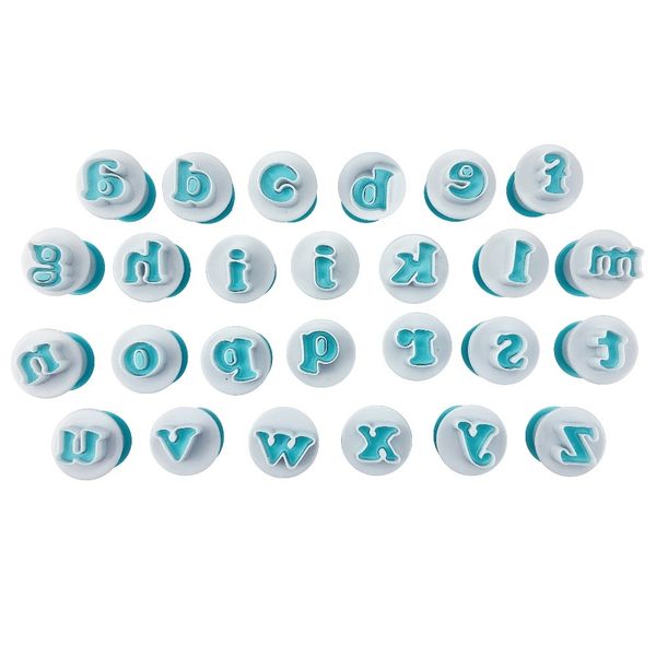 26 Piece Push Easy Mini Lowercase Alphabet Letter Cookie Cutter