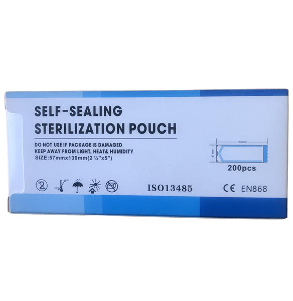 Self-Sealing Sterilization Pouches - 200pcs (90mm x 165mm)