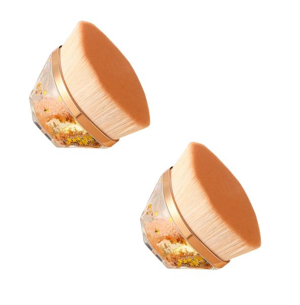 2 Pack Gold Cosmetic Makeup Brush