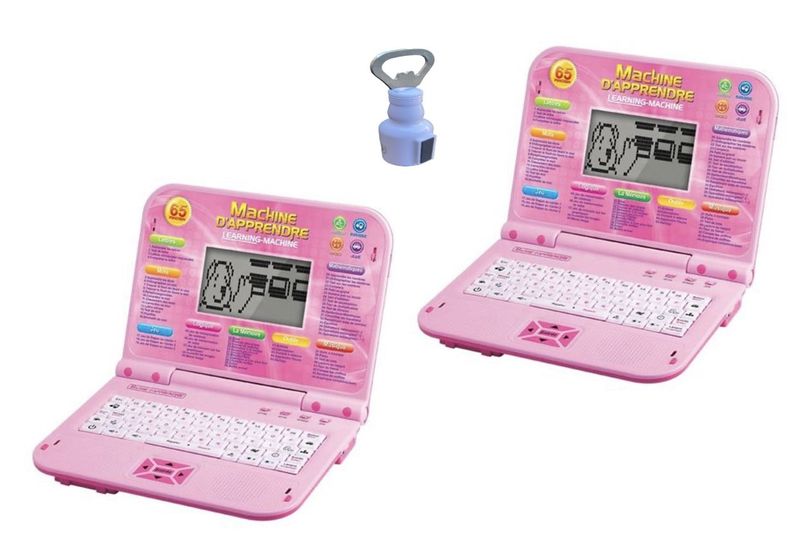 Kids Educational Laptop with Mouse Pack Of 2 - Pink And Bottle Opener