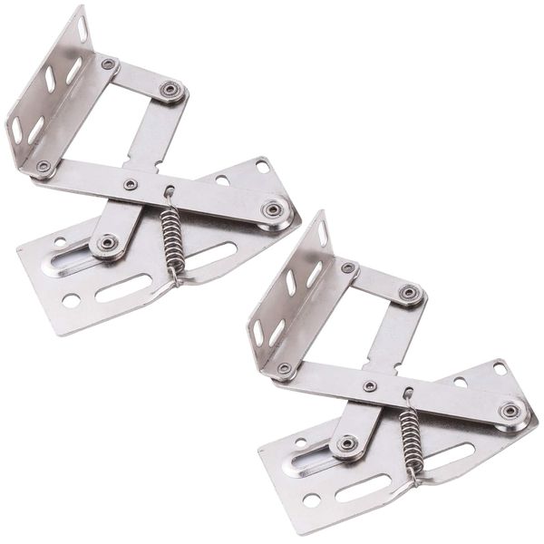 Tool DIY Steel Scissor Hinges With Mounting Hardware Set of 2 - 9.6cm