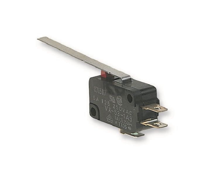 Omron (VX53-1A3) Microswitch, Miniature, Long Lever