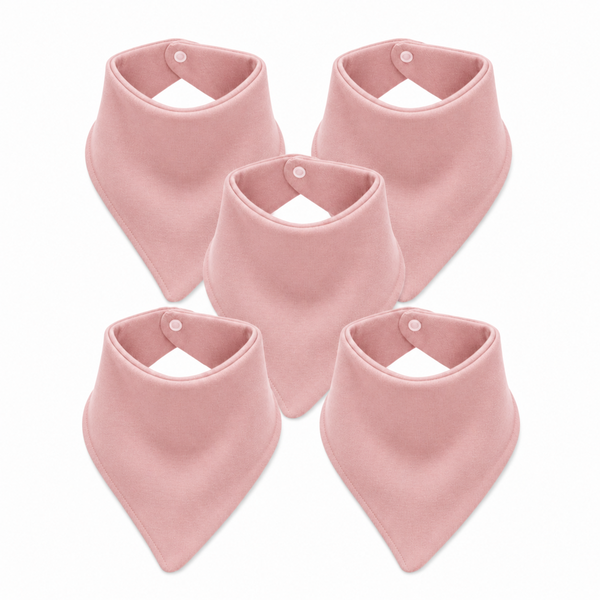 5 Pack Bandana Bibs Dusty Pink