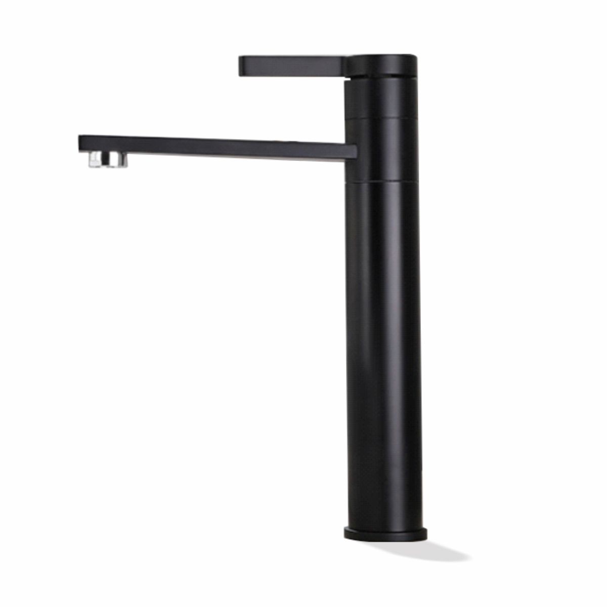 Black Basin Tap Square Edges Handle Long