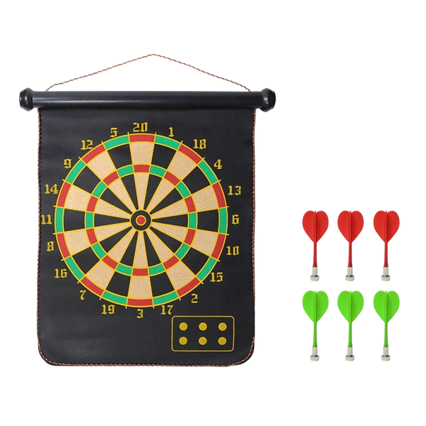 Double Sided Magnetic Dart board - Velvet Dart Bidding -15 inches