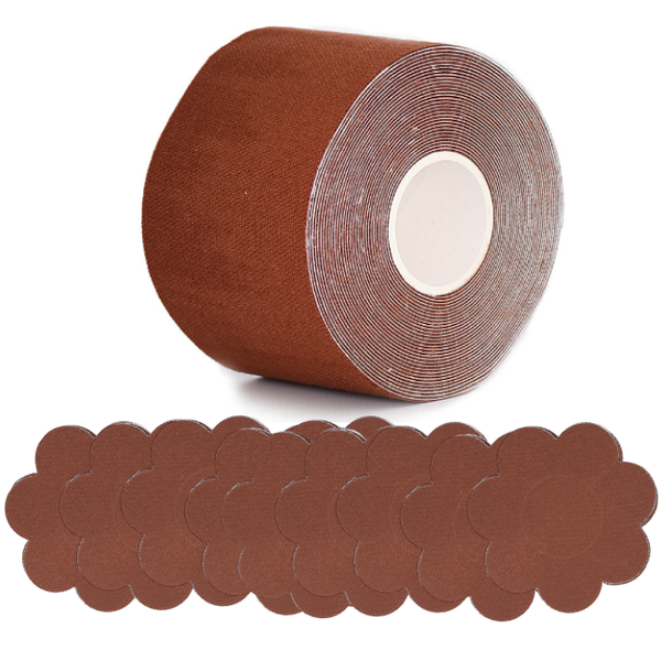 Up Tape, Hazel Cookie, Tan Boob Tape (5m) and Matching 5 Pair Nipple Pastie Set