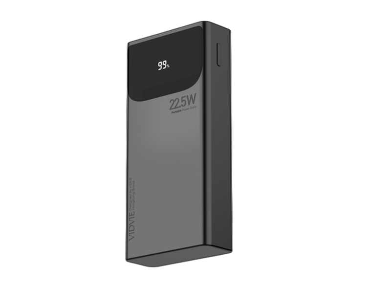 Vidvie PB7027 Power Bank 20 000 mAh - 3-Port Fast Charger - Black