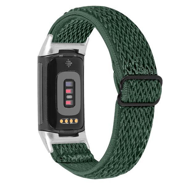 Nylon Strap For Fitbit charge 5 &amp; 6-Army Green